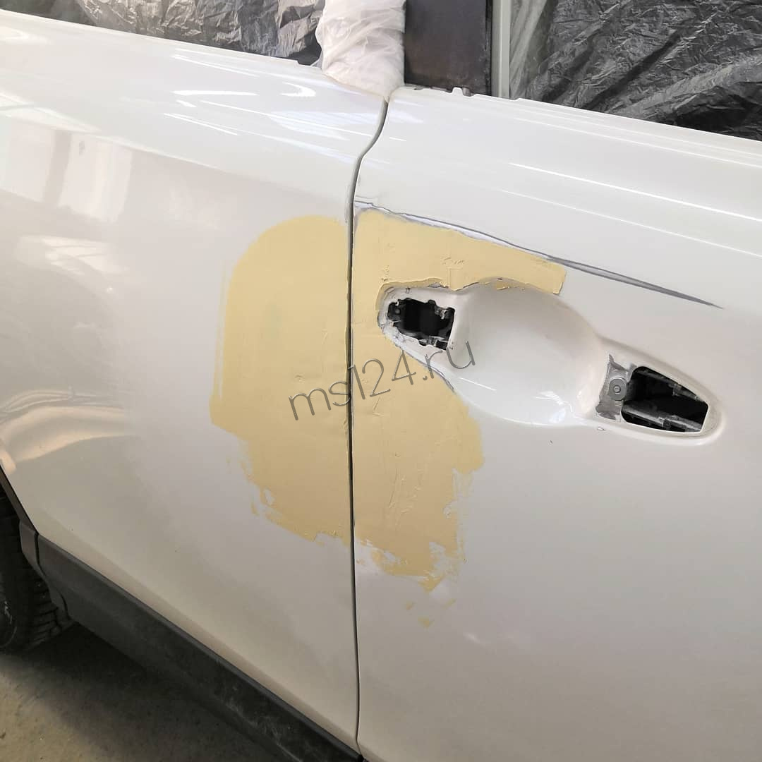 Ремонт дверей споттером на Toyota Rav4 